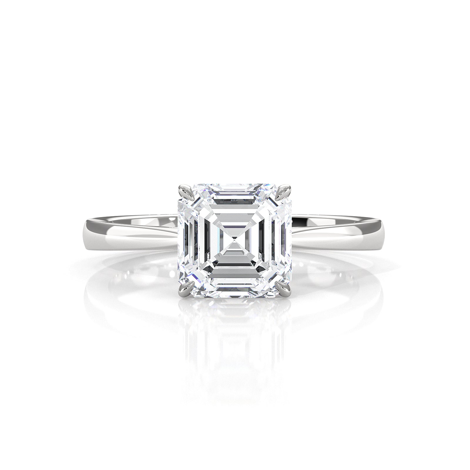 4.5g Princess Prong Setting Lab Grown Diamond Engagement Solitaire Ring IGI Certified 1.00 Ctw.